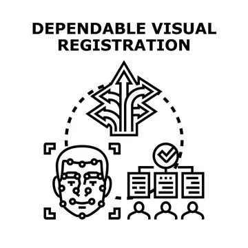 Dependable visual registration creating secure identification system Stock Illustration