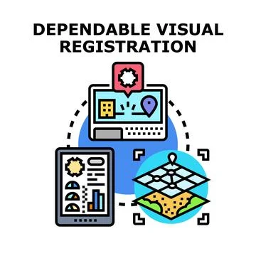 Dependable visual registration system planning route イラスト素材