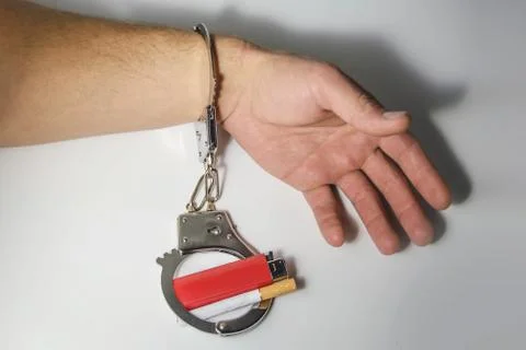 The dependence on cigarettes Foto stock