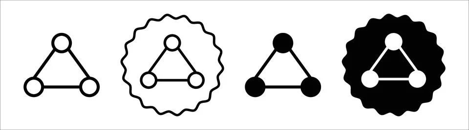 Dependency icon symbol set collection. Dependency simple vector sign bundle Stock Illustration