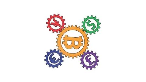 Dependency - rotating cogwheels endless loop Stock Footage 79727633