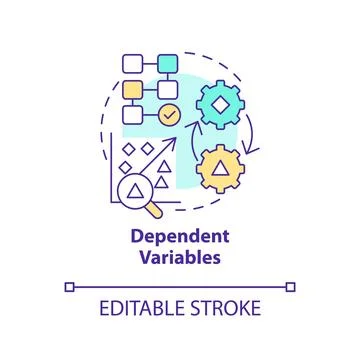Dependent variables concept icon Stock Illustration