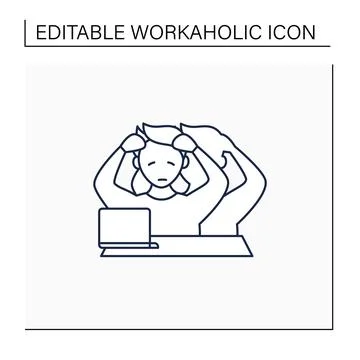 Depersonalization line icon Stock Illustration