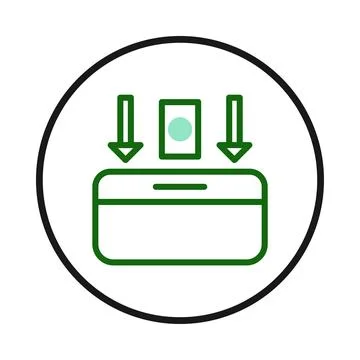 Depicting data input with graphic design elements, reflecting process steps.. Stock Illustration