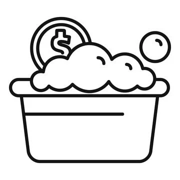 Depicting the illegal process of concealing the origins of money obtained Stock Illustration