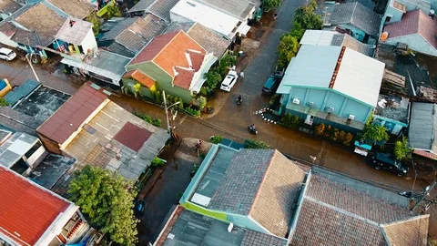 Depiction of flooding. devastation wrought after massive natural disasters. Stock Footage 125410408