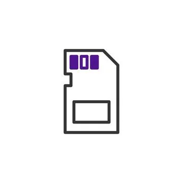 Depiction of a modern memory card featuring vibrant color elements, suitabl.. Stock Illustration