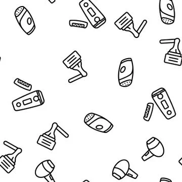 Depilation Equipment Vector Seamless Pattern Illustrazione stock