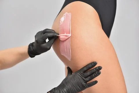 Depilation on the hips and butt Stock Photos