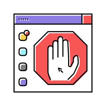 Deplatforming system color icon vector illustration Ilustración de archivo