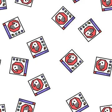 Deplatforming system vector seamless pattern イラスト素材