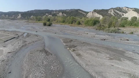 A depleting source of drinking water flowing from the mountains Stock Footage 232918870