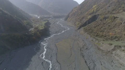 A depleting source of drinking water flowing from the mountains Stock Footage 232919399