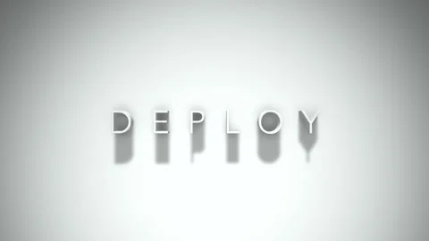 Deploy 3D title animation with shadows on a white background Stock Footage 297457658