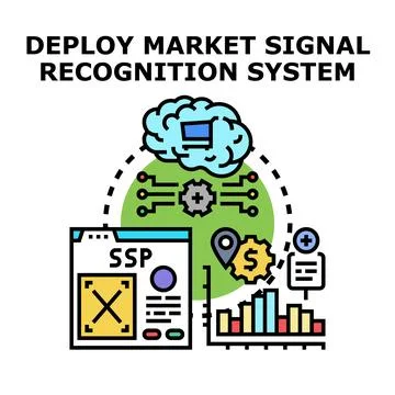 Deploying market signal recognition system concept Stock Illustration