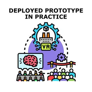 Deploying prototype in virtual reality development process イラスト素材