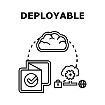 Deploying software application solutions on global cloud infrastructure Stockillustratie