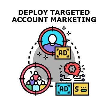 Deploying targeted account marketing strategy for customer engagement Stockillustratie