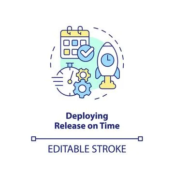 Deploying on time concept icon イラスト素材