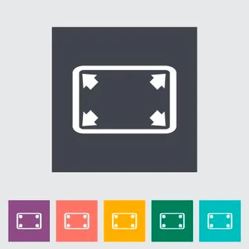 Deploying video flat icon. Stock Illustration
