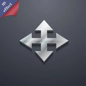 Deploying video, screen size  icon symbol. 3D style. Trendy, modern design wi Stock Illustration