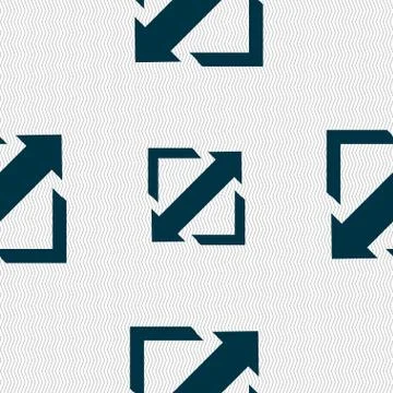 Deploying video, screen size icon sign. Seamless abstract background with geo Stock Illustration