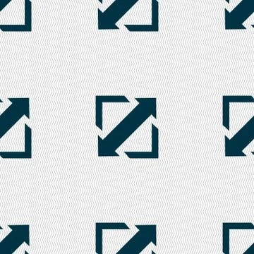 Deploying video, screen size icon sign. Seamless abstract background with geo Stock Illustration