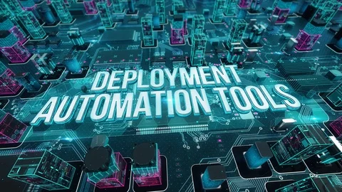 Deployment Automation Tools with digital technology concept Stock Footage 103396465
