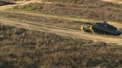 Deployment of battle tanks Stock Footage 86851351