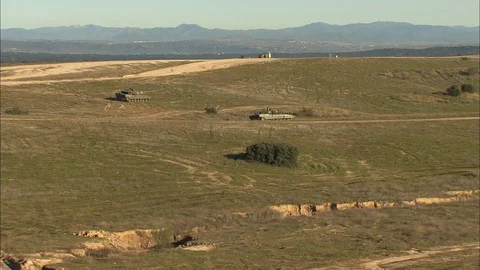 Deployment of battle tanks Stock Footage 86851495