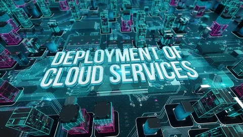 Deployment of Cloud Services with digital technology concept Stock Footage 103396350