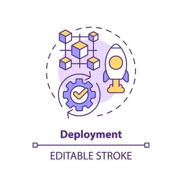 Deployment concept icon Stock Illustration