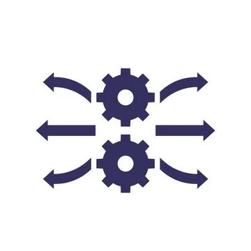 Deployment process icon on white 스톡 일러스트
