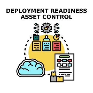 Deployment readiness asset control system management Stock Illustration