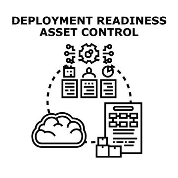 Deployment readiness asset control system management 스톡 일러스트