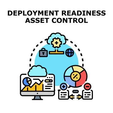 Deployment readiness asset control vector concept illustration Stock Illustration