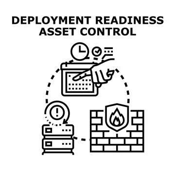 Deployment readiness asset control vector concept Stock Illustration