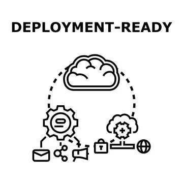 Deployment ready system software update process Stock Illustration