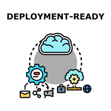 Deployment ready system software update process Stock Illustration