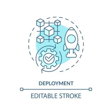 Deployment turquoise concept icon Stock-Illustration