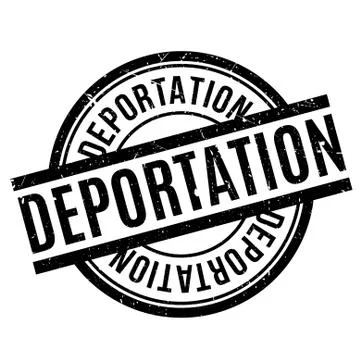 Deportation rubber stamp Stock Illustration