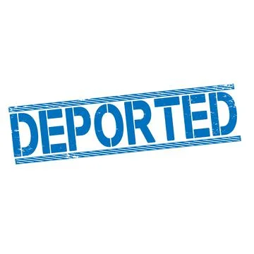 Deported grunge rubber stamp on white background, vector illustration Stock Illustration