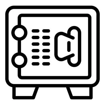 Deposit box icon outline vector. Safe bank イラスト素材