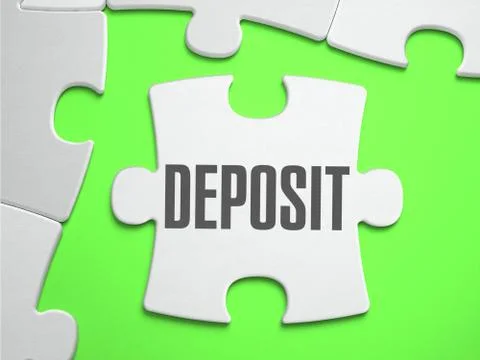 Deposit - Jigsaw Puzzle with Missing Pieces Stock Illustration