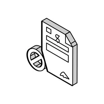 Deposit liquidation isometric icon vector illustration Stock Illustration