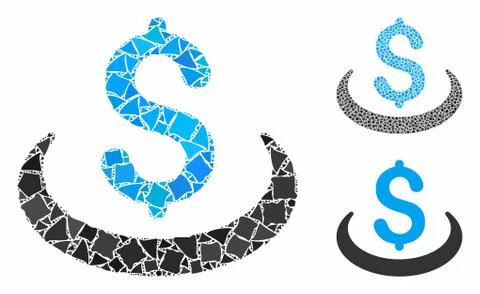 Deposit placement Mosaic Icon of Bumpy Items Stock Illustration
