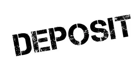 Deposit rubber stamp Ilustração Stock