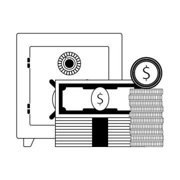 Deposit safe box Stock Illustration