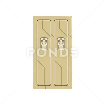 Deposit safe box, protection of personal information, safety business box Stock Illustration