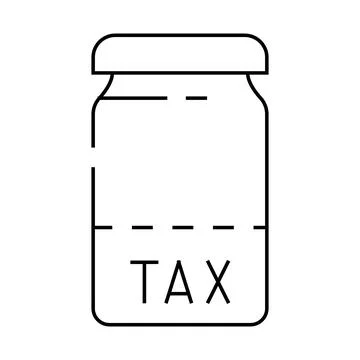 Deposit tax line icon vector illustration Ilustración de archivo